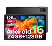 U12 Android 16 Tablet, 12 Inch Tablet, FHD+(2000x1200) 90Hz Large Screen Gaming Tablets, 24GB+128GB (2TB), Gemini AI Octa-Core, 9000mAh/18W, Camera 13+8MP, Widevine L1, 2.4G/5G WiFi, Face ID