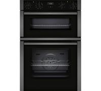 NEFF N50 U1ACE2AG3B Built In Electric Double Oven - Graphite - A/B Rated, Silver