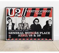 U2 at General Motors Place Vertigo Tour Live Concert Tour Dates Poster :: Huge 36"x24" Poster Print Similar (Slightly Larger) to A1 Size : Vintage Reproduction BRING YOUR WALLS TO LIFE !