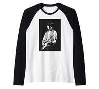 U2 Lead Guitarist The Edge Live 1987 Raglan Baseball Tee