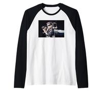 U2 Live in Cardiff Zoo TV Tour Bono with Camcorder Raglan Baseball Tee