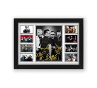U2 Signed Poster Print - Limited Edition Autograph Fan Gift - Collectible Memorabilia Merchandise (Framed A3 (30x40cm))