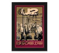 U2 Signed Poster Print | Limited Edition Rock Music Memorabilia | Bono, The Edge, Adam, Larry Autograph Collectible Wall Art Fan Gift (A4 Framed Without Mount)