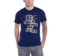 U2 T Shirt I+E Paris Event 2015 Tour Official Mens Dark Navy Blue ex Tour XL