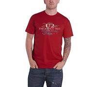 U2 T Shirt Joshua Tree 2017 European Tour Official Mens Red ex Tour L