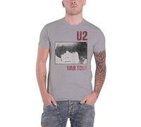 U2 T Shirt War Boy Tour Band Logo Official Mens Grey XL