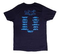 U2 Unisex Adult E+I 2018 Tour Dates Logo Back Print Navy Blue XL T-Shirt