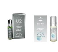 U2 & White Musk Concentrated Perfume Oil Roll-On - Long Lasting Attar for Men & Women - Alcohol Free - 6ml Each (Pack of 2)