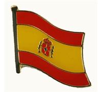 U24 Spain Flag Pin with Coat of Arms Flag Pin Badge