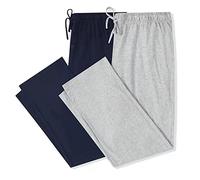 U2SKIIN 2 Pack Mens Pajama Pants Soft, Lightweight Lounge Pant with Pockets Sleep Pj Bottoms for Men (Navy+Light Grey Mel., XL)