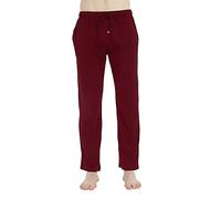 U2SKIIN Mens 100% Cotton Pajama Pants, Lightweight Soft Lounge Pant with Pockets Sleep Pj Bottoms for Men (Red, L)