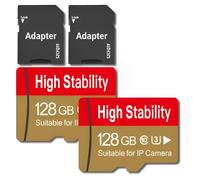 U3 V30 4K UHD High Stability Memory Card Micro TF Card for Camera/Dashcam/Drone with Adapter (Pack of 2) (128GB)