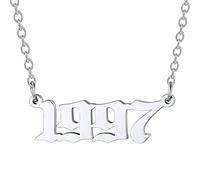 U7 1997 Number Cute Necklaces Womens Choker Personalised Gifts