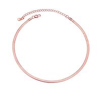 U7 3mm Rose Gold Snake Chain Necklace For Women Teen Girls Choker Chains Necklaces Stainless Steel