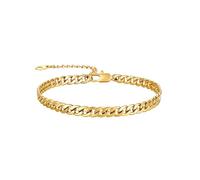 U7 Anklet for Women Stainless Steel Cuban Chain Gold Anklets 8.5 Inch+5cm Extension Adjustable Waterproof Summer Beach Jewellery