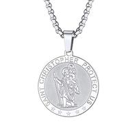 U7 Boys Necklace St Christopher Novelty Pendant Girls' Necklaces