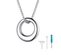 U7 Cremation Ashes Jewellery For Men Stainless Steel Ring Of Life Pendant Adult Ash Keepsake Urn Necklace Women