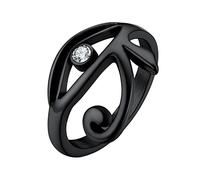 U7 Eye Ring Men Black Large Finger Jewellery Vintage Rings Girl