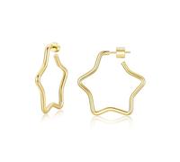 U7 Gold Hoop Earrings for Women 30mm Medium Star Huggie Earings