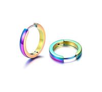 U7 Hoop Earrings for Women Stainless Steel Colorful Huggie Earring Womens Big Thick Hoops Ear Jewellery 9mm