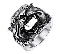 U7 Mens Jewellery Stainless Steel Grunge Lion Thumb Rings For Men