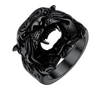 U7 Mens' Thumb Ring Gothic Chunky Black Rings For Men
