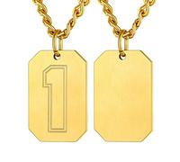 U7 Necklace For Men Gold Chain Pendant Boyfriend Gifts