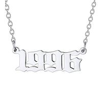 U7 Number 1996 Year Womens Jewellery Bff Necklace