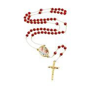 U7 Personalized Rosary Necklace for Women Men with Photo&Text,Stainless Steel Custom Rosary Bead Catholic Cross Y Chain Necklace,Memorial Christian Gift
