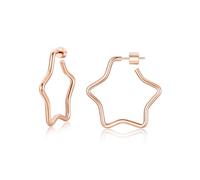 U7 Rose Gold Hoop Earrings for Women 30mm Medium Star Huggie Earings