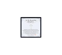 U7 Silver Cross Necklace for Women Cross Pendant Stainless Steel Chain with Message Card To My Beautiful Daughter Christian Necklaces Jesus Jewellery First Communion Gifts for Girls