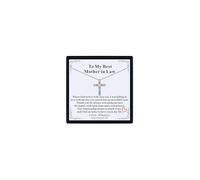 U7 Silver Cross Necklace for Women Cubic Zirconia Cross Pendant Stainless Steel Chain with Message Card To My Best Mother in Law Jesus Necklaces Christian Jewellery for Her