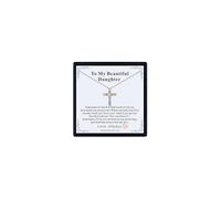 U7 Silver Cross Necklace for Women Cubic Zirconia Cross Pendant Stainless Steel Chain with Message Card To My Beautiful Daughter Jesus Necklaces Christian Jewellery First Communion Gifts for Girls