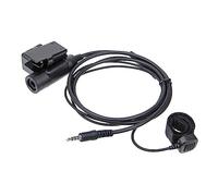 U94 PTT Adapter PU Tension Wire PTT Cable Rear Clip Walkie Talkie Adapter 80cm/31.5" Cable Hanging on Cross Headset Adapter