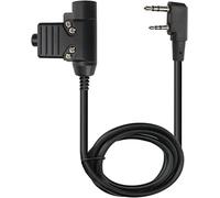 U94 PTT Military 2-Pin Adapter 7.0mm Plug Push to Talk for Baofeng ham Radio AR-152 BF-F8HP BF-F9 UV-5R UV-82HP UV-82 UV-5RE UV-6R BF 888S H-777 RT22 Kenwood Two Way Radio