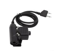 U94 PTT Push to Talk Switch Adapter Cable for Headsets, Compatible with For Kenwood and For BaoFeng For Walkie Talkies, Clip-On Design with Dual Button(for Midland Version)