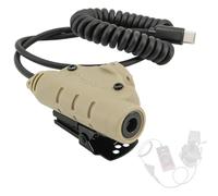 U94 V2 PTT Adapter for Tepy-C Plug Tactical Headset Accessory Compatible with iPhone 17 16 15/ Samsung Galaxy S8 S9 S10 S20 Plus Plug Phones (C0035DE-MILIT)