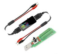 U96 USB Tester, Digital DC Voltmeter, Ammeter & Power Bank Charger Analyzer For Voltage/Current/Power/Capacity Monitoring(black)