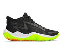Under Armour Unisex Jet 25, Durable and Comfortable Basketball Shoes with Rubber Outsole, Basketball Trainers with Cushioned Micro G® Midsole,Black / Black / Metallic Black,6.5