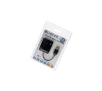 UA0139 Hub USB A Female x4, USB A Male USB 2.0 PnP Black LOGILINK