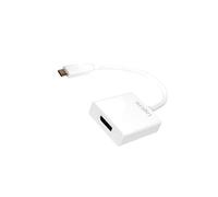 UA0246A adapter USB 3.0 DisplayPort female, USB C male 140 mm white LOGILINK