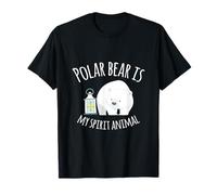 UAB KIDKIS Women's Polar Bear Animal Print T-Shirt - Black, Small