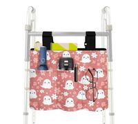 Uacyareni Cute Ghost Walker Bag for Rollator Walker Replacement Halloween Baskets for Rolling Folding Polyester Wheelchair Accessories Halloween Decorations