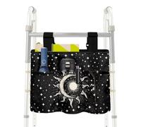 Uacyareni Moon and Sun Rollator Bag Under Seat Large Capacity Rollator Walker Basket Replacement Basket for Walker for Elderly Walker Accessories