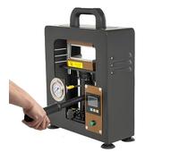 Uadme 10T Hydraulic Heat Press Machine, 600W Manual Press Machine with Dual Heating Plates Digital Control Panel for Extraction PU Leather Flowers Plants