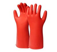 Uadme 12KV Insulated Electrical High Voltage Gloves, Thick Not for Dexterous Work, Rubber Safety Protective Work Electric Glove Insulating for Lineman Man Woman