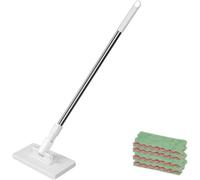 Uadme 16 x 8.5 No dirty hands, automatic disassembly and clamping of the face towel mop with the touch of a button + 4 cloths free