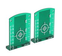 Uadme 2Pcs Magnetic Laser Targets for Green, Cross Line Laser Level Card Plate with Double Scale for Floor Levelling and Wall Alignment
