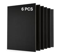 Uadme 3 mm Coloured Plywood, 6 Pieces Linden Wood for Laser Engraving 30 x 21 cm, Plywood Plate for Modelling, Laser Cutting, Pyrography, Painting (Black)