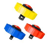 Uadme 3Pcs Mini Stubby Thumbwheel Finger Ratchet Set, 1/4, 3/8, 1/2 Drive 72-Tooth Low Profile Palm Ratchet Wrench for Tight Spaces Hex Bit Driver Precision Work